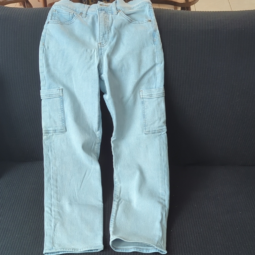 Express Light Blue Straight Ankle jeans 0R